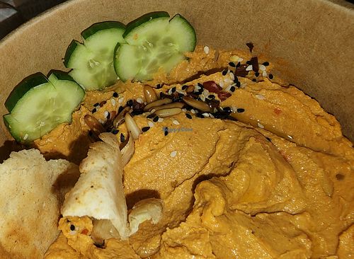 Delivery: bellpepper sprouted cashew hummus at Terra's Table in Riyadh