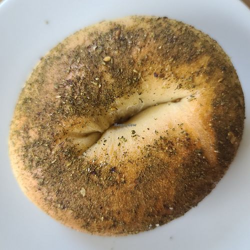 Zaatar Bagel (vegan) at Starship Bagel in Lewisville