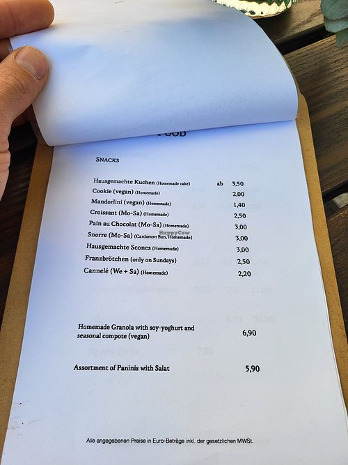 Menu at Hoppenworth & Ploch - Markt in Frankfurt