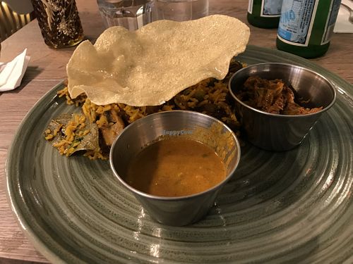 Mushroom biryanis  at Le Petit Veg in Paris