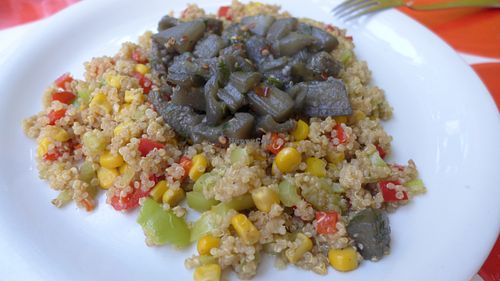 Quinoa with aubergine at Dream House in Sofia