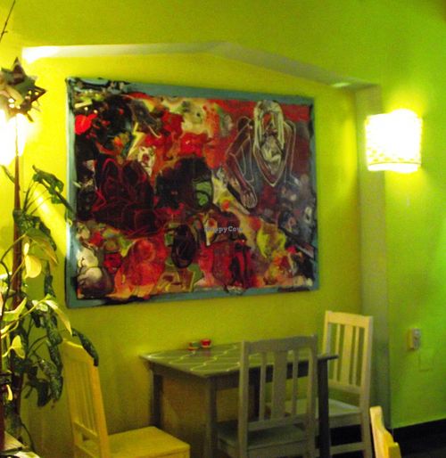 Inside the restaurant at Dream House in Sofia