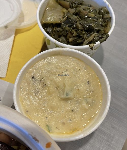 Cauli-Mash and greens   at Soul Bowl in Richfield