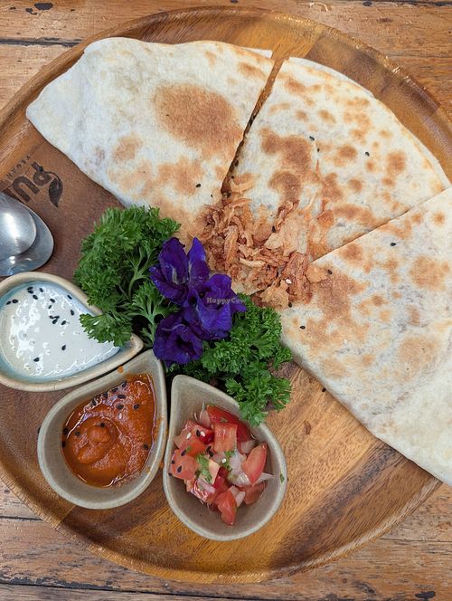 Mushroom quesadilla at Pure Vegan Heaven - Food Stall in Koh Phangan