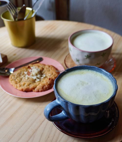 Matcha Latte + Cookie at Bloom Kitchen in Limoges