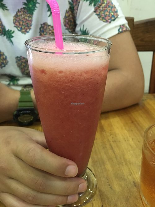 Watermelon Juice at Vegetarian in the Golden Age in Vientiane