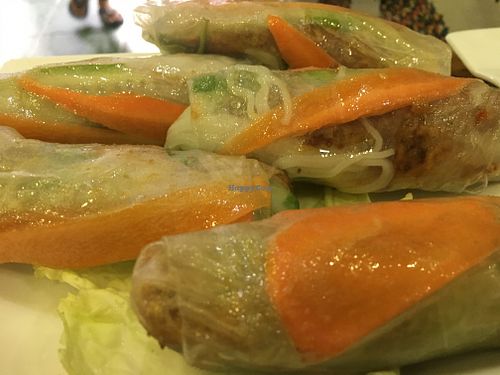 Fresh Springrolls at Vegetarian in the Golden Age in Vientiane
