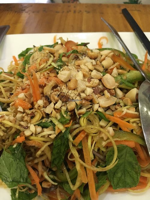 Banana Flower Salad at Vegetarian in the Golden Age in Vientiane