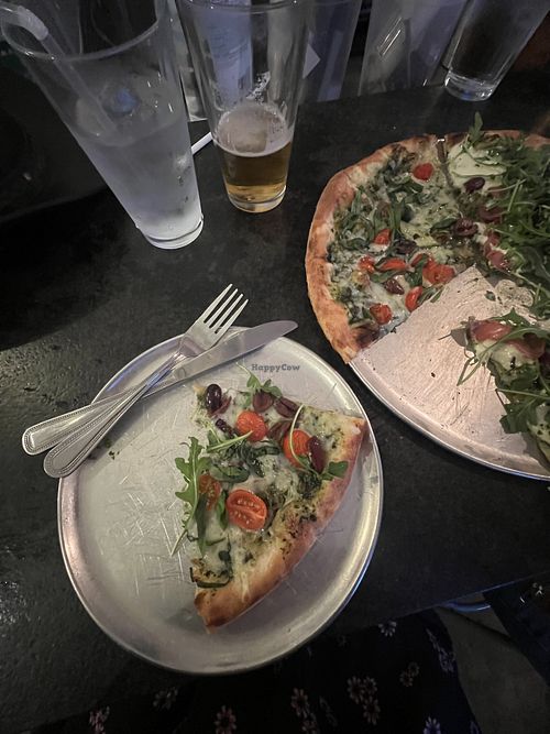 Build your own pizza with vegan cheese  at Sidewall Pizza Company in Greenville