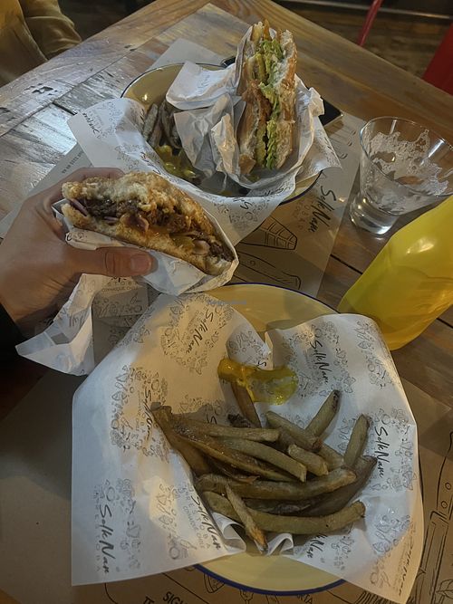 Not Matam y Veggie Falafel (tan ricas que casi no quedan para la foto jejeje)  at SelkNam in Coyhaique