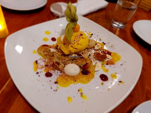 Vegan 'Deconstructed Lemon Meringue Pie' at Elements in Whistler
