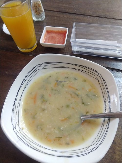 Oat soup at Allullas Vegetariano - Centro in Pasto