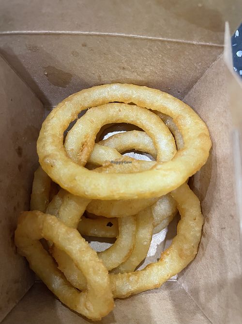Onion rings yummm  at Vegango in Edmonton