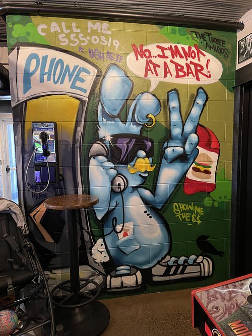 Because y’all have to see this cool 90s aesthetic!   at The Wild Hare in Stillwater