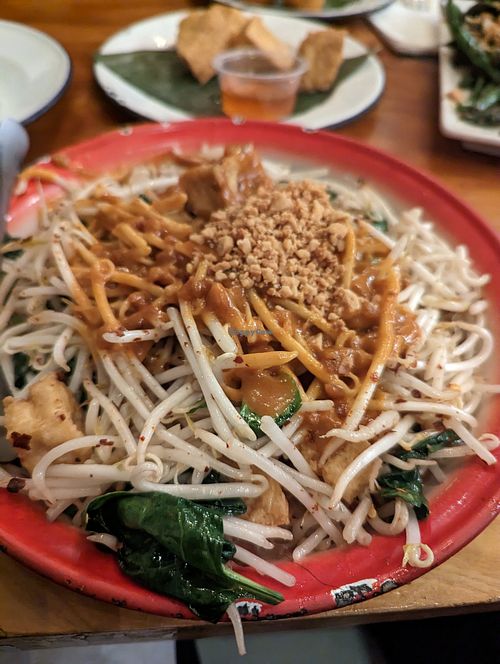 Pra rama with tofu at Bangrak Market in Seattle