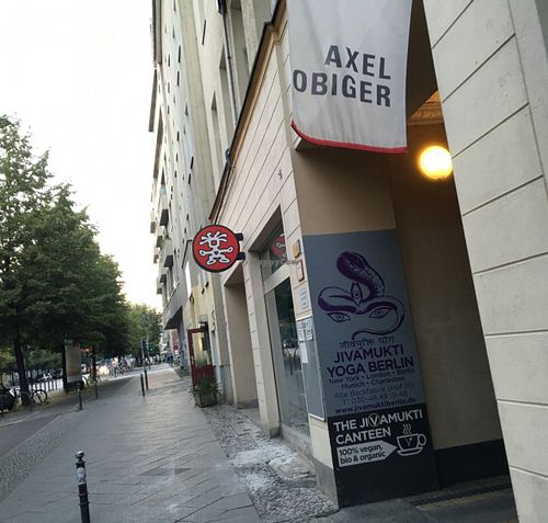 outside at Jivamukti Canteen in Berlin