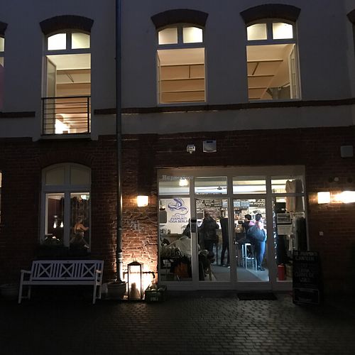 outside in winter at Jivamukti Canteen in Berlin