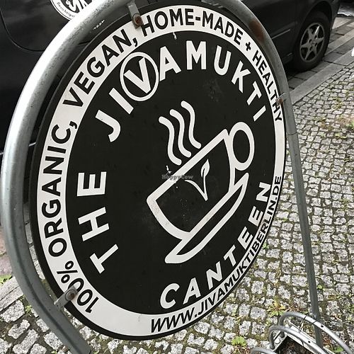 outside at Jivamukti Canteen in Berlin