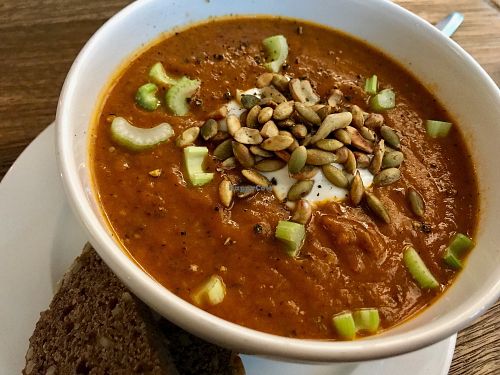 delish indian inspired soup at Jivamukti Canteen in Berlin