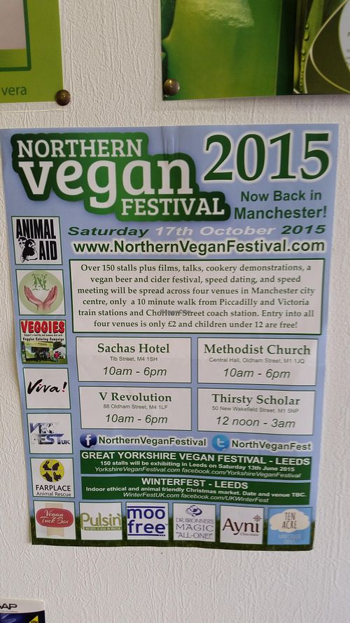 Poster at Veggie Lounge in Wolverhampton