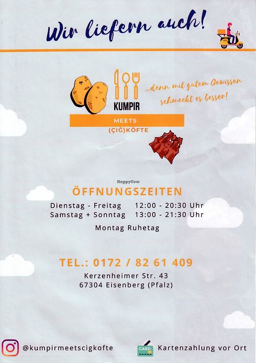 Speisekarte 1 at Kumpir meets Cigköfte in Eisenberg Pfalz