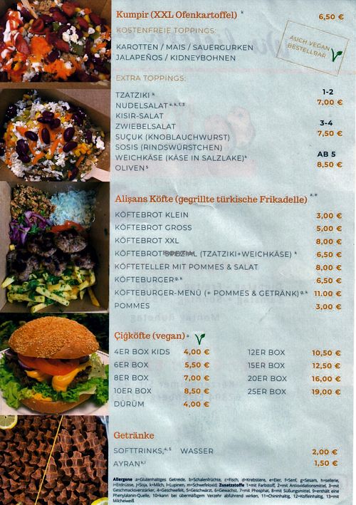 Speisekarte 2 at Kumpir meets Cigköfte in Eisenberg Pfalz