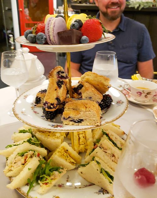 vegan afternoon tea offerings at Tipple & Rose in Princeton