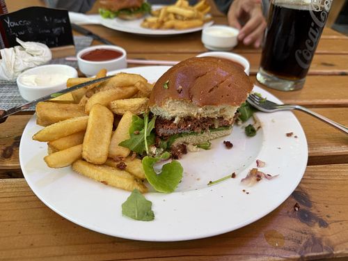 Beyond meat burger  at Grillstüberl in Berchtesgaden