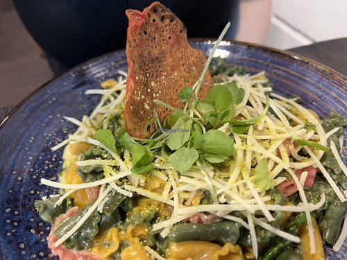 'cheese' pasta w/ asparagus  at Punk Pasta in London