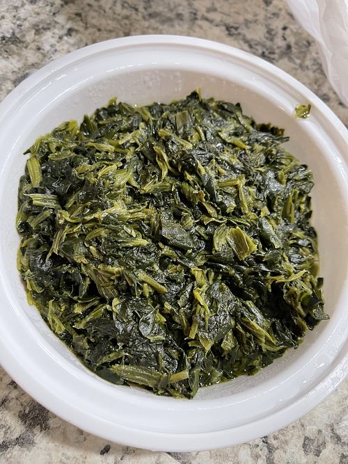 Large spinach   at African Palace in Florissant