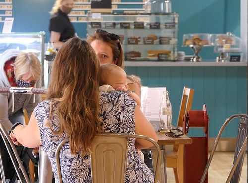 A family enjoy a vegetarian meal. at The Ropewalk in Barton-upon-humber