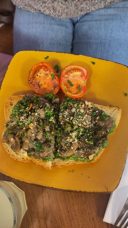 Mushroom pesto toast at West - Cafe Wine Bar in Bantry