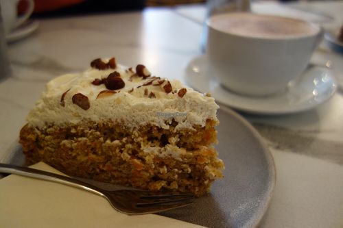 Carrot cake (vegan) at Batela in Saarbrucken
