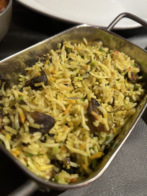 Mushroom pilau  at The Raj in York