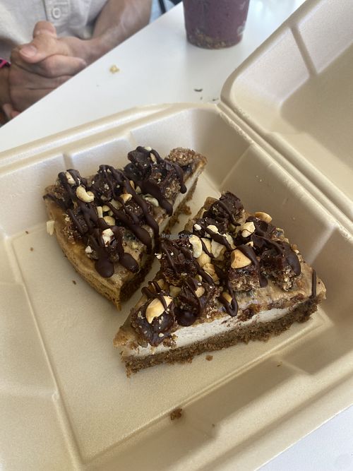 Snickers cheesecake  at Sweet and Fit in Puerto Vallarta
