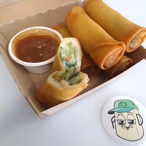 Eggrolls w. house-made sweet & sour sauce at It's Food in Fort Worth