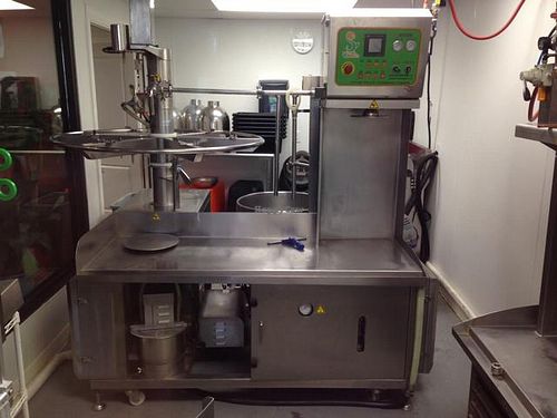 in-house tofu making machine! at Heart and Soy in Louisville