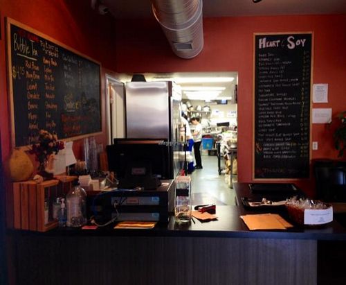 order at the counter in the back at Heart and Soy in Louisville