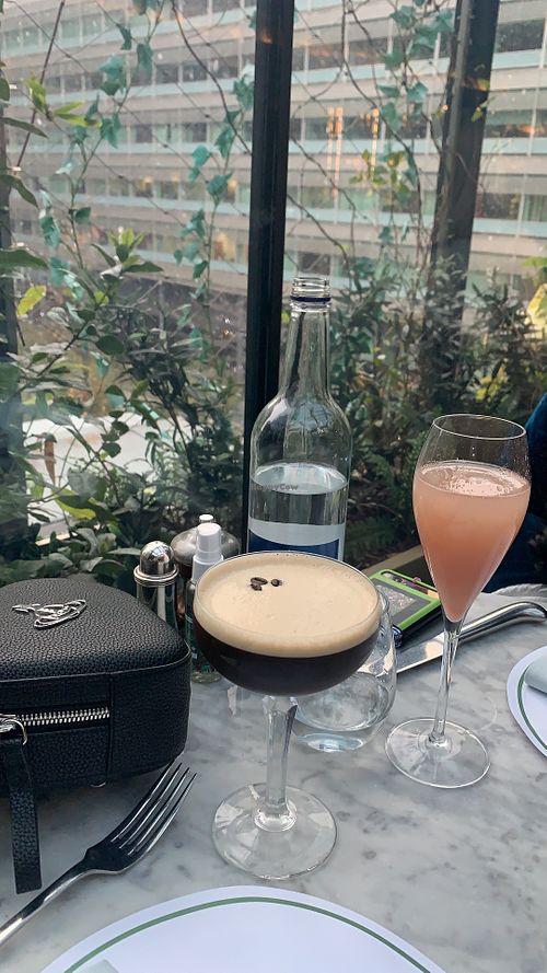 Vegan cocktails   at The Ivy in Manchester