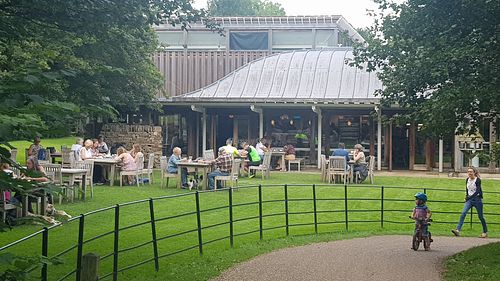 Outside seating at Fountains Abbey in Ripon