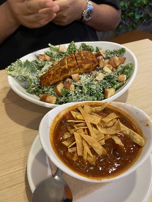 Kale Caesar and chili  at Native Foods - The Loop in Chicago