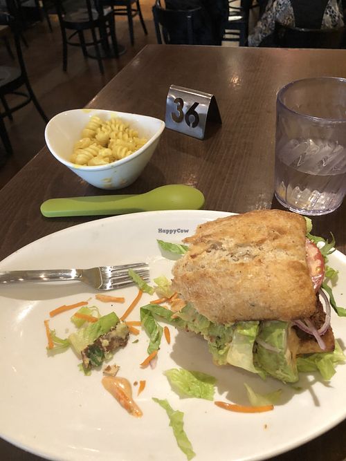 Chicken bacon avo club ft amazing Mac  at Native Foods - Lakeview in Chicago