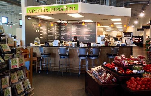 organic juice & smoothie bar at Ada's Natural Market & Cafe in Fort Myers