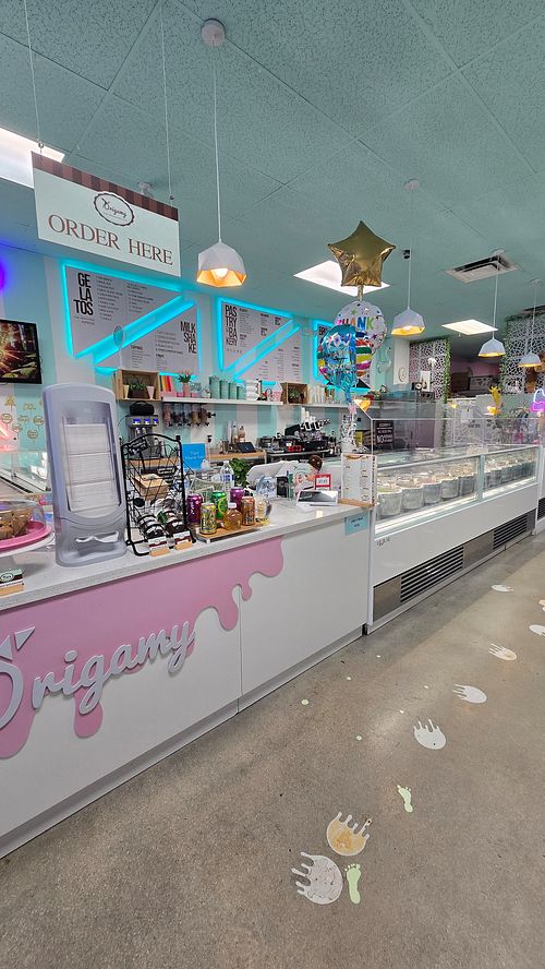 Inside at Origamy Gelato in Sunrise
