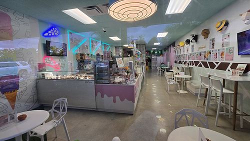 Inside at Origamy Gelato in Sunrise