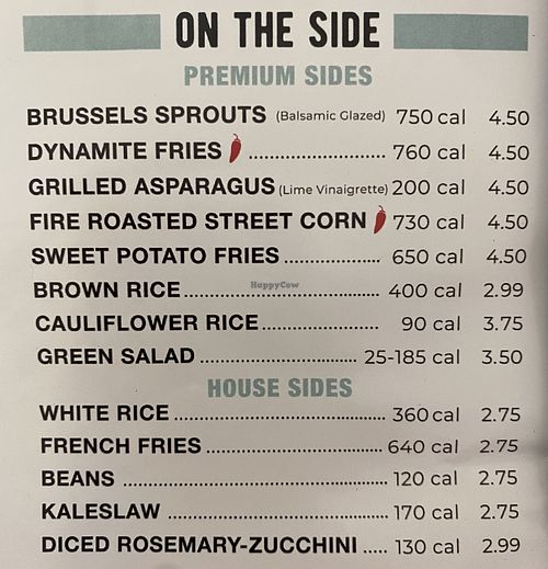 *check each side option to ensure they’re vegan*  at California Fish Grill in Palmdale