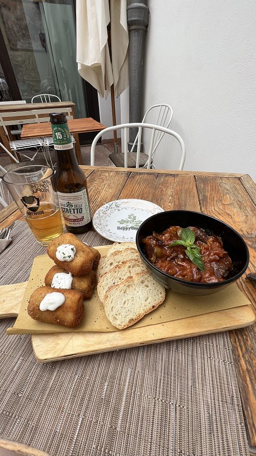 Caponata and mini rolls di capodanno  at aTipico in Palermo