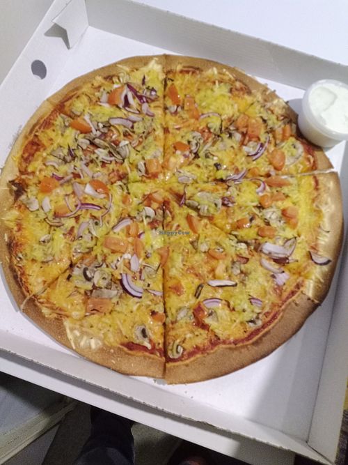 Amazing vegan pizza from The Fika Room. at The Fika Room in Easingwold