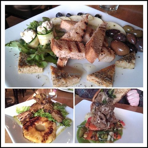 Cheese Plate (top) and Seitan Skewers (Bottom Left) at Plant.  at Plant in Asheville