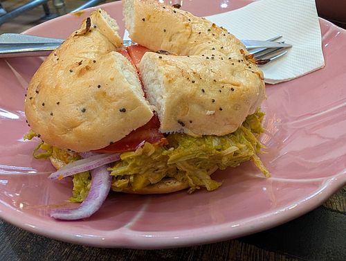 Nice bagel at Five Points in Melbourne